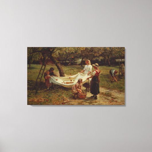 De Apple Gatherers, 1880 Canvas Afdruk (Voorkant)