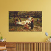 De Apple Gatherers, 1880 Canvas Afdruk (Insitu (Woonkamer))