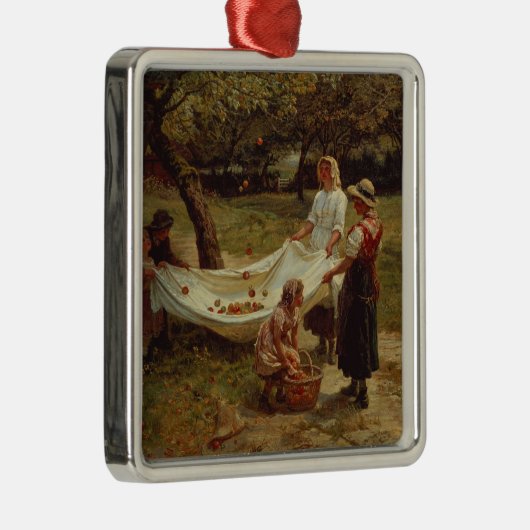 De Apple Gatherers, 1880 Metalen Ornament (Rechts)
