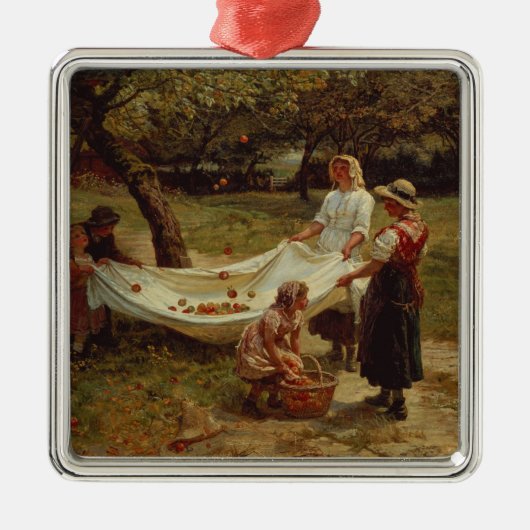 De Apple Gatherers, 1880 Metalen Ornament (Voorkant)