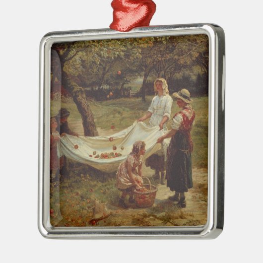 De Apple Gatherers, 1880 Metalen Ornament (Links)