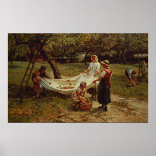 De Apple Gatherers, 1880 Poster