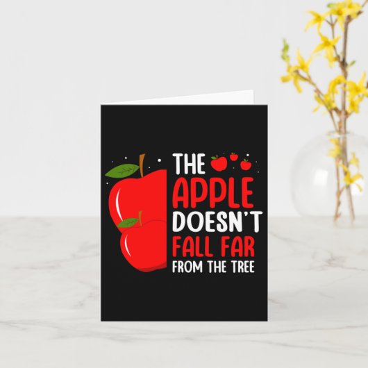 De Apple Herfst niet ver van de boom Apple Pic Kaart (Gele Bloem)