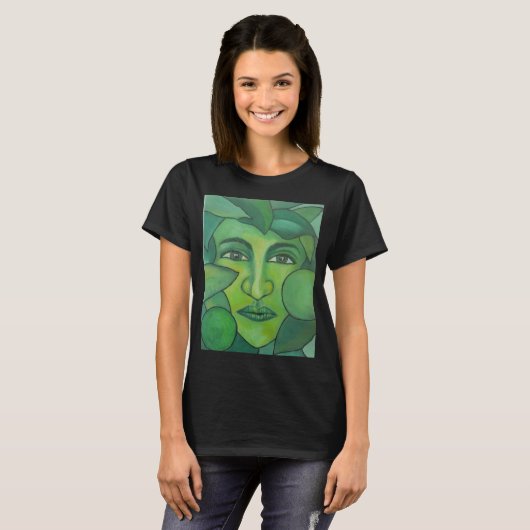 De Apple Lady Unisex T-Shirt (Voorkant volledig)