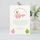 De Apple of Our Eyes eerste verjaardag Bedankkaart (Staand voorkant)