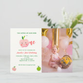 De Apple of Our Eyes eerste verjaardag Foto Kaart (Staand voorkant)