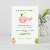 De Apple of Our Eyes eerste verjaardag Kaart (Staand voorkant)