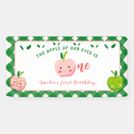 De Apple of Our Eyes eerste verjaardag Spandoek