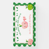 De Apple of Our Eyes eerste verjaardag Spandoek (Verticaal)