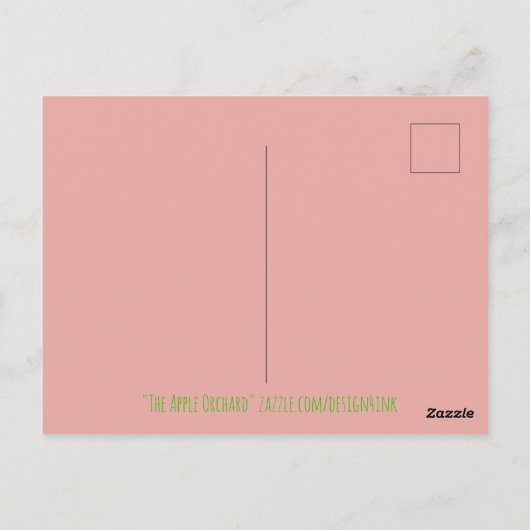 De Apple Orchard Briefkaart (Achterkant)