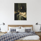 De Apple Peeler, 1660 Canvas Afdruk (Insitu (Slaapkamer))