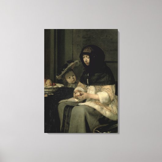 De Apple Peeler, 1660 Canvas Afdruk (Voorkant)