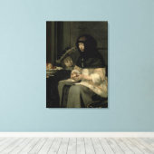 De Apple Peeler, 1660 Canvas Afdruk (Insitu (Houten vloer))