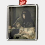 De Apple Peeler, 1660 Metalen Ornament (Links)