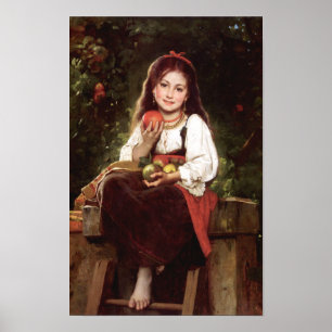 De Apple Picker Léon Bazile Perrault 1879 Poster