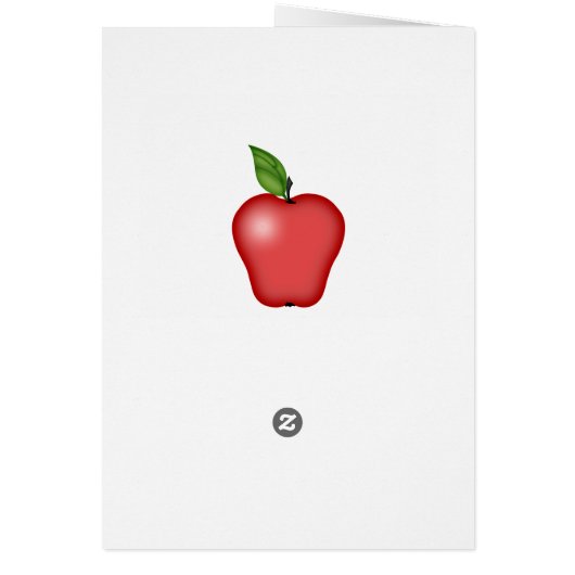 De Apple Teacup van de leraar Bedankt Card (Achterkant)