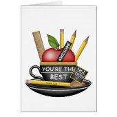 De Apple Teacup van de leraar Bedankt Card (Voorkant)