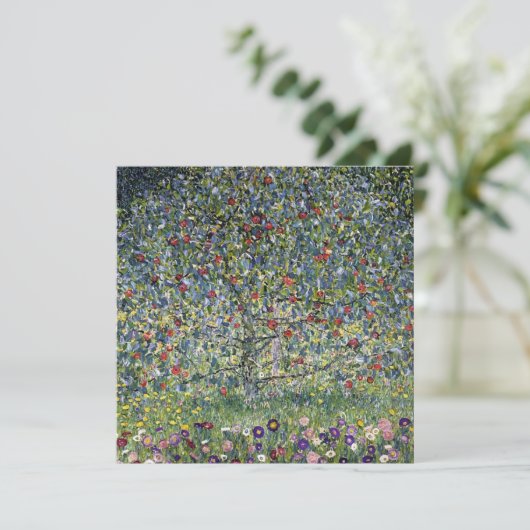 De Apple Tree (door Gustav Klimt) Kaart (Staand voorkant)
