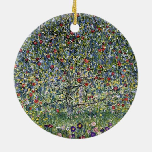 De Apple Tree (door Gustav Klimt) Keramisch Ornament (Achterkant)