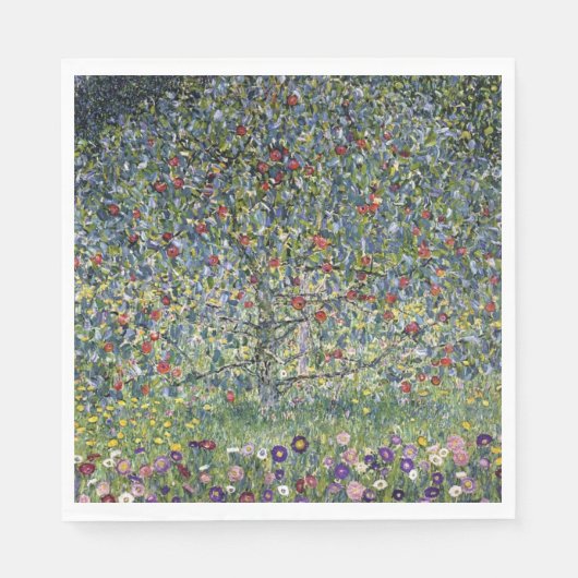 De Apple Tree (door Gustav Klimt) Servet (Voorkant)