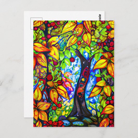 De Apple Tree Surreal Digital Art Briefkaart (Voorkant / Achterkant)