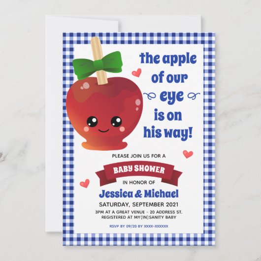 De Apple van ons Baby shower-uitnodiging voor ogen Kaart (Voorkant)