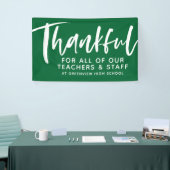 De appreciatie van de leraar dankjewel manuscript  spandoek (Beurs)