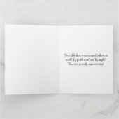 De Appreciatie van de predikant Bedankkaart (Binnen)