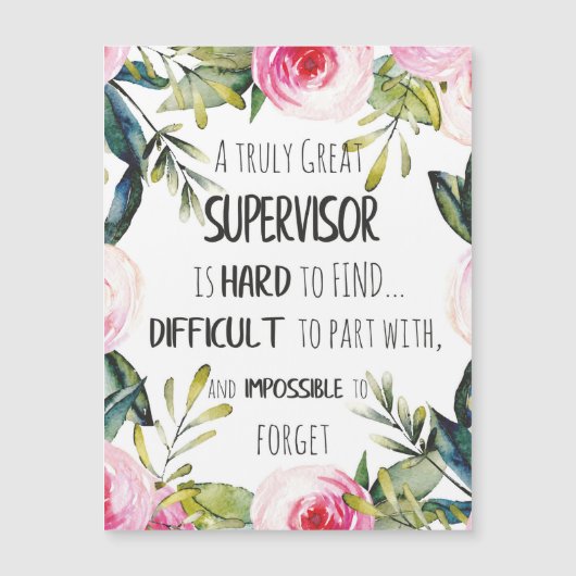 De appreciatie van de supervisor Dank u Citaat Bos (Voorkant)