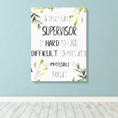 De appreciatie van de supervisor Dank u Citaat Bos Canvas Afdruk (Insitu (Houten vloer))