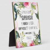 De appreciatie van de supervisor Dank u Citaat Bos Fotoplaat (Zijkant)