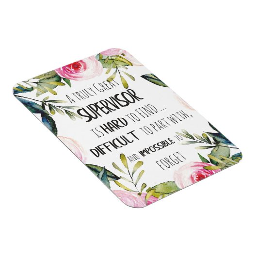 De appreciatie van de supervisor Dank u Citaat Bos Magneet (Rechterzijde)