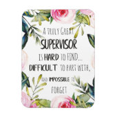 De appreciatie van de supervisor Dank u Citaat Bos Magneet (Verticaal)