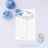 De Apron Shower Blue Flower Game Card Flyer (Enkel)