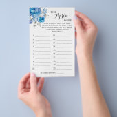 De Apron Shower Blue Flower Game Card Flyer (Hand)