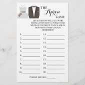 De Apron Shower Bride en Groom Game Card Flyer (Voorkant)