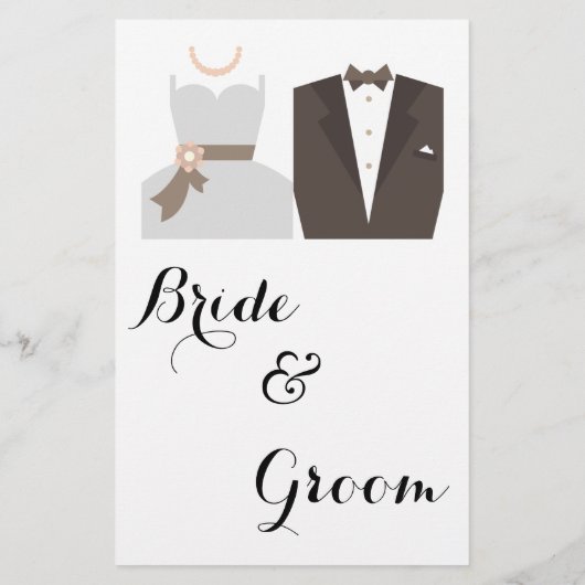 De Apron Shower Bride en Groom Game Card Flyer (Achterkant)