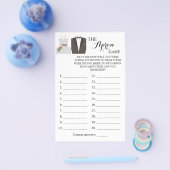 De Apron Shower Bride en Groom Game Card Flyer (Enkel)