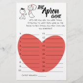 De Apron Shower Wedding Couple Game Card Flyer (Voorkant)