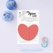 De Apron Shower Wedding Couple Game Card Flyer (Enkel)