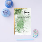 De Apron Tropical Palm Vrijgezellenfeest Game Card Flyer (Enkel)