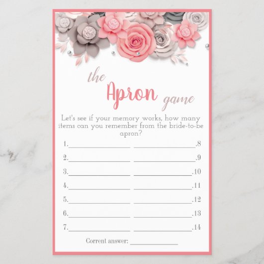 De Apron Vrijgezellenfeest Game Card Flyer (Voorkant)