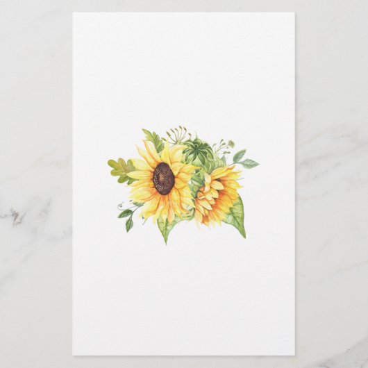 De Apron Vrijgezellenfeest Sunflower Game Card Flyer (Achterkant)