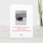 De Ar van het paard bij Meer Louise Feestdagen Kaart (Achterkant)