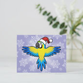 De Ara/de Papegaai van Kerstmis Feestdagenkaart (Staand voorkant)