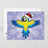 De Ara/de Papegaai van Kerstmis Feestdagenkaart (Voorkant / Achterkant)