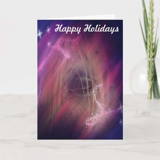 De Arabische Kerstkaart van het Paard Feestdagen Kaart (Voorkant)