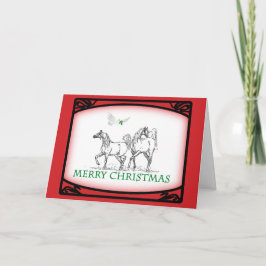 De Arabische Kerstkaart van het Paard Feestdagen Kaart