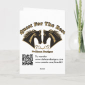 De Arabische RuiterKaart van de Douane van Nachten Feestdagen Kaart (Achterkant)