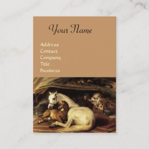 DE ARABISCHE TENT MET HOREN, ANDERE DIEREN, zwart Visitekaartje